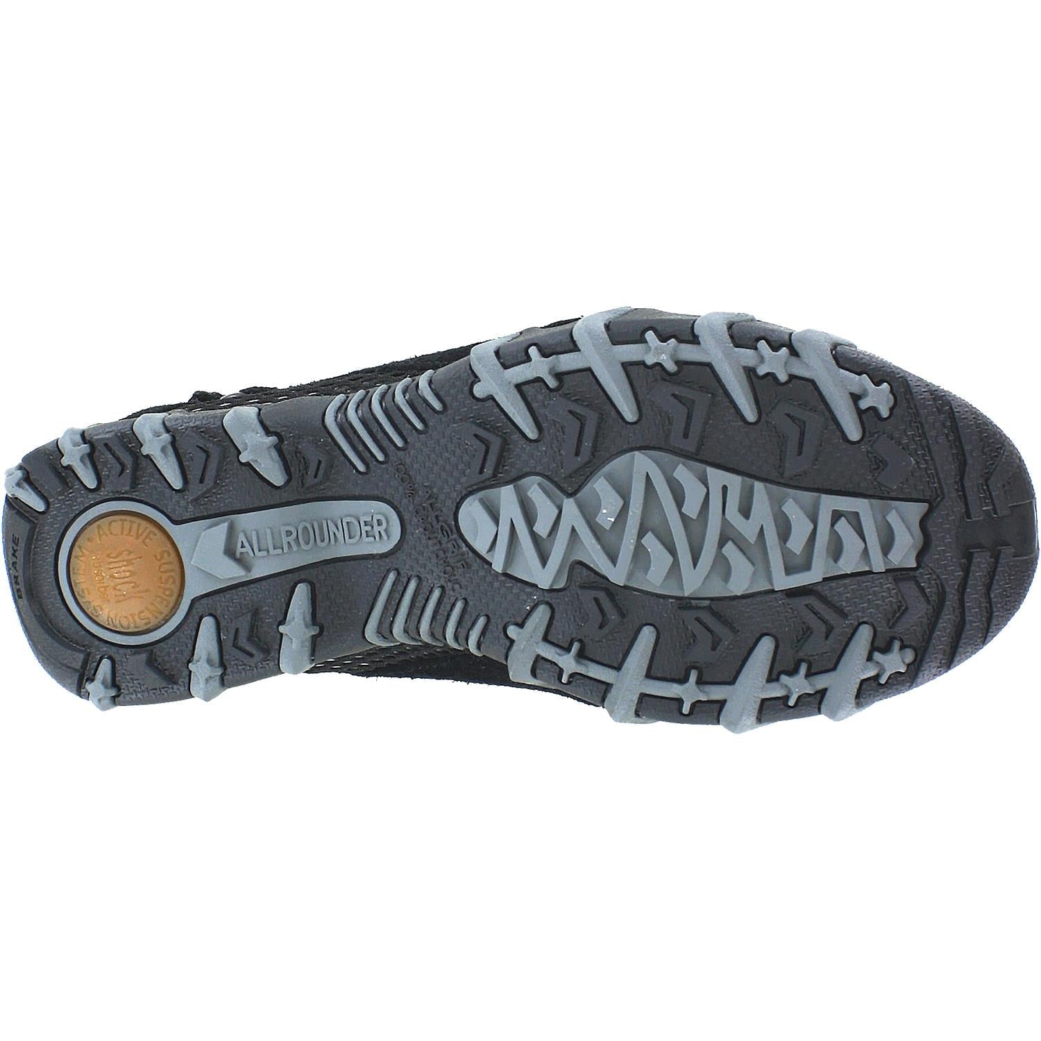 Allrounder by Mephisto Niro Women's Mary Janes Black/Black Suede/Mesh