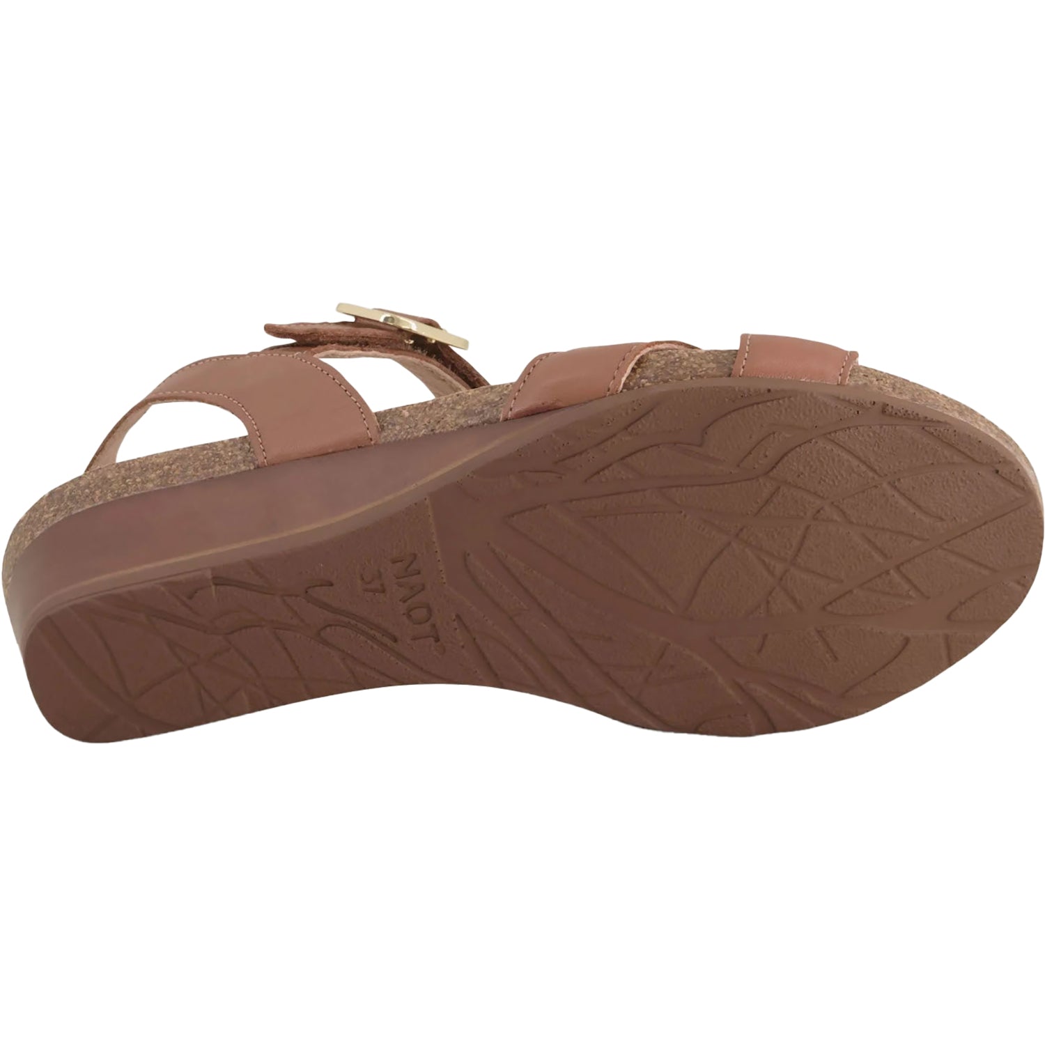 Naot Throne Women's Wedge Sandals Caramel Leather