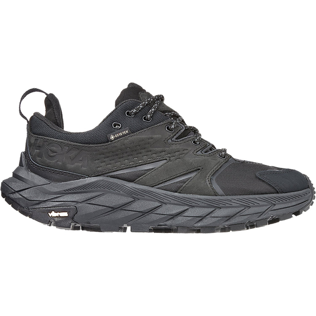 Hoka Anacapa Low GTX Women's Waterproof Shoes Black/Black Nubuck