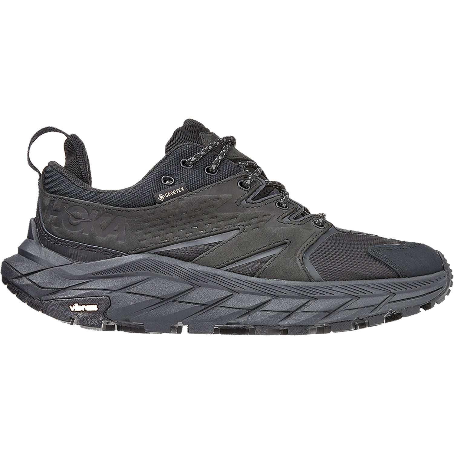 Hoka Anacapa Low GTX Women's Waterproof Shoes Black/Black Nubuck
