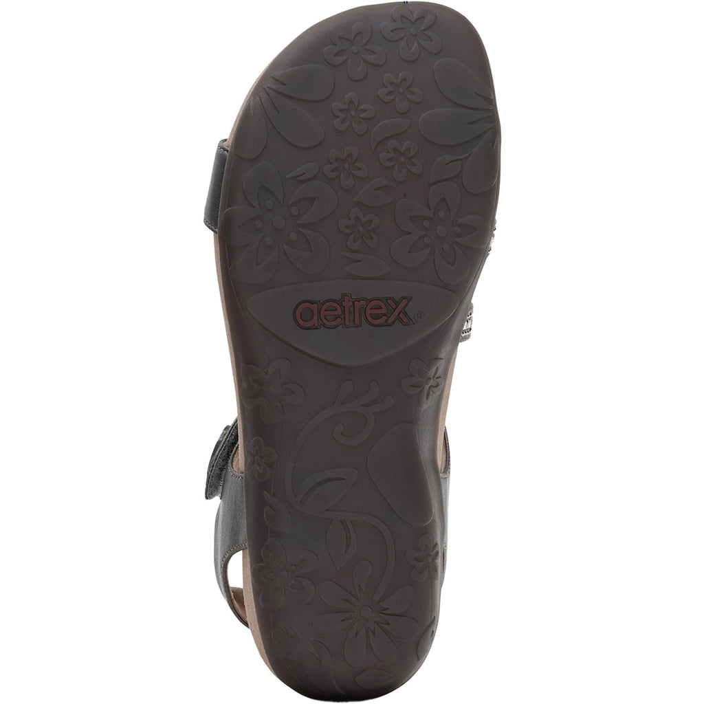 Aetrex Jess Women's Sandals Jeweled Pewter Sparkle