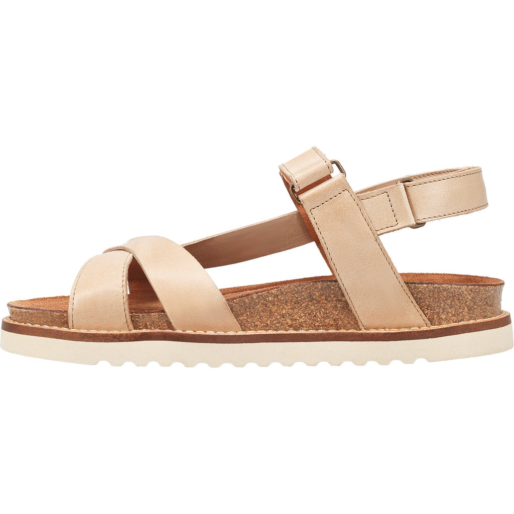 Taos Sideways Women's Ankle Strap Sandals Stone Leather