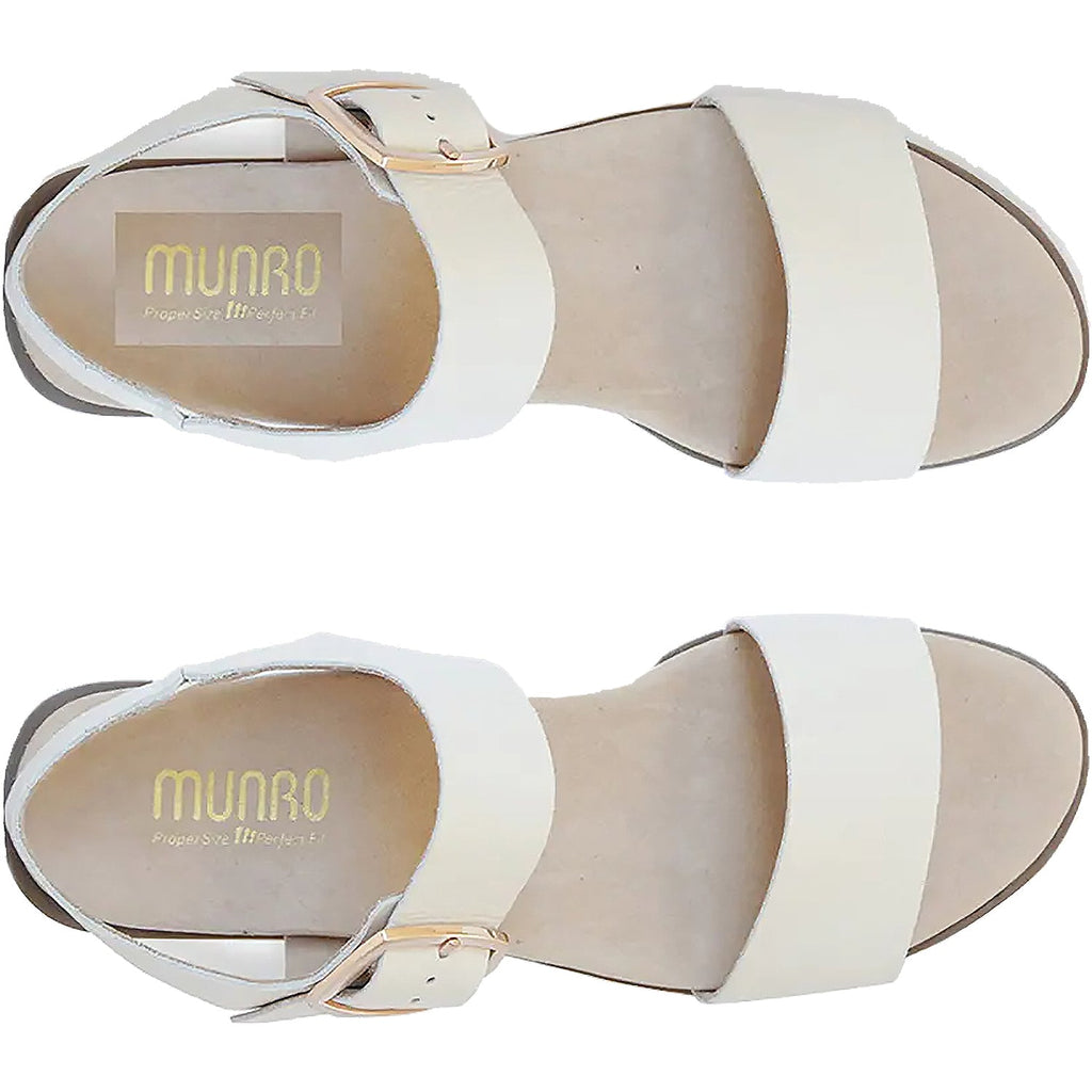 Munro Cleo Women's Ankle Strap Sandals Cream Leather
