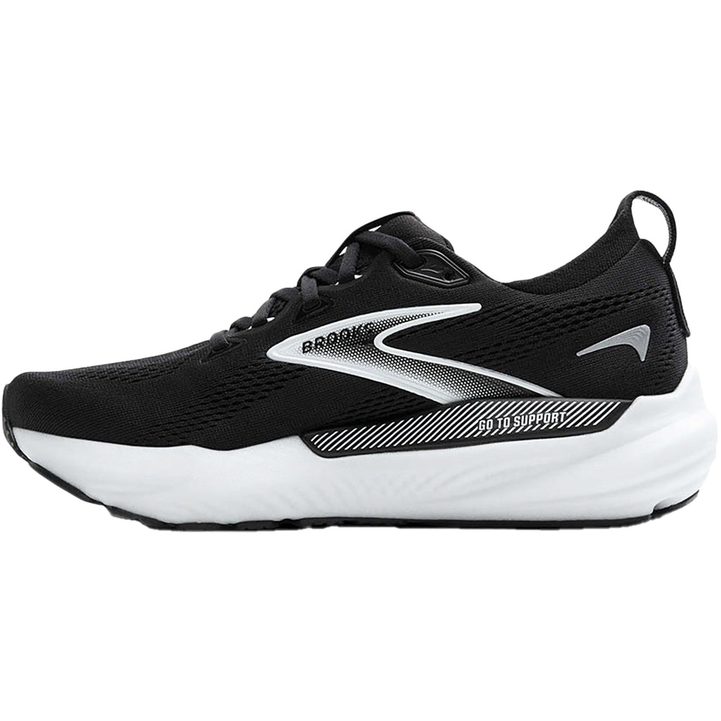Brooks Glycerin GTS 22 (Neutral Support) (Stability Support) Women's Athletic Shoes Black/Grey/White Mesh