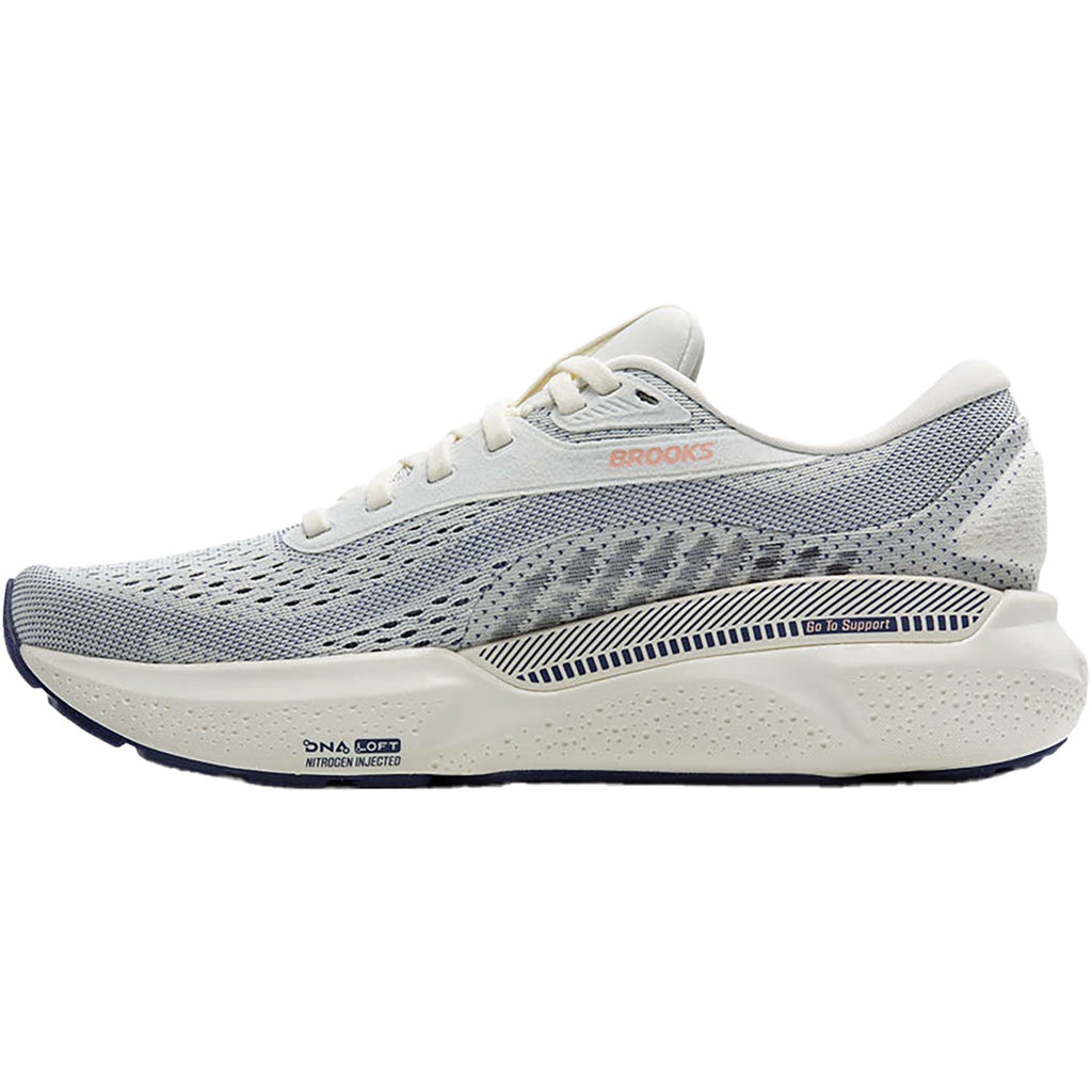 Brooks Adrenaline GTS 24 Stability (Stability Support) Women's Running Shoes Grey/Blue Ribbon/Peach Mesh