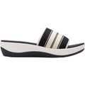 Clarks Cloudsteppers Arla Hollis Women's Slide Sandals Black Combi Knit Synthetic