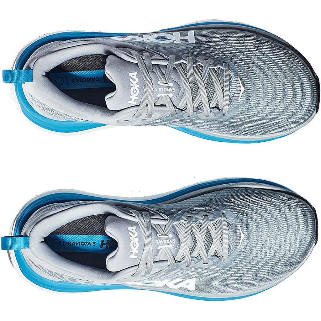 Hoka Gaviota 5 (Stability Support) Men's Everyday Running Shoes Limestone/Diva Blue Mesh