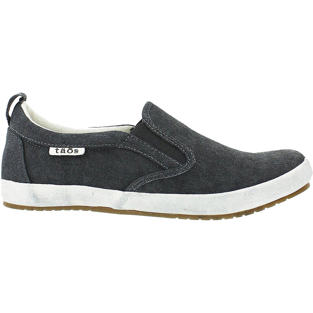 Taos Dandy Women's Slip On Sneakerss Charcoal Washed Canvas