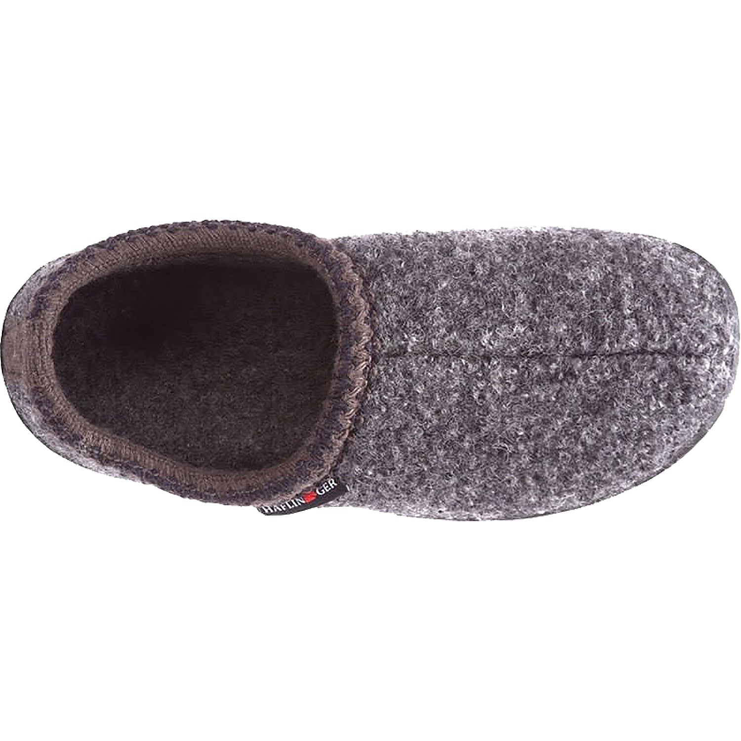 Haflinger ATB Men's Wool Slippers Grey Speckle Wool