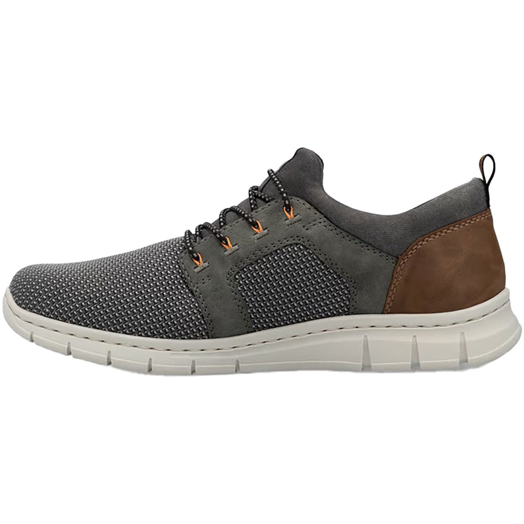 Rieker B7796-42 Men's Walking Shoes Stein/Smoke/Mandel Stretch Mesh