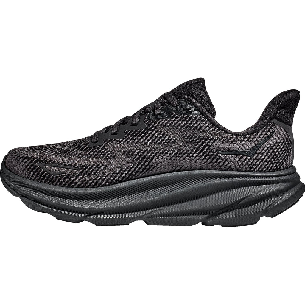 Hoka Clifton 9 (Neutral Support) Men's Road Running Shoes Black/Black Mesh