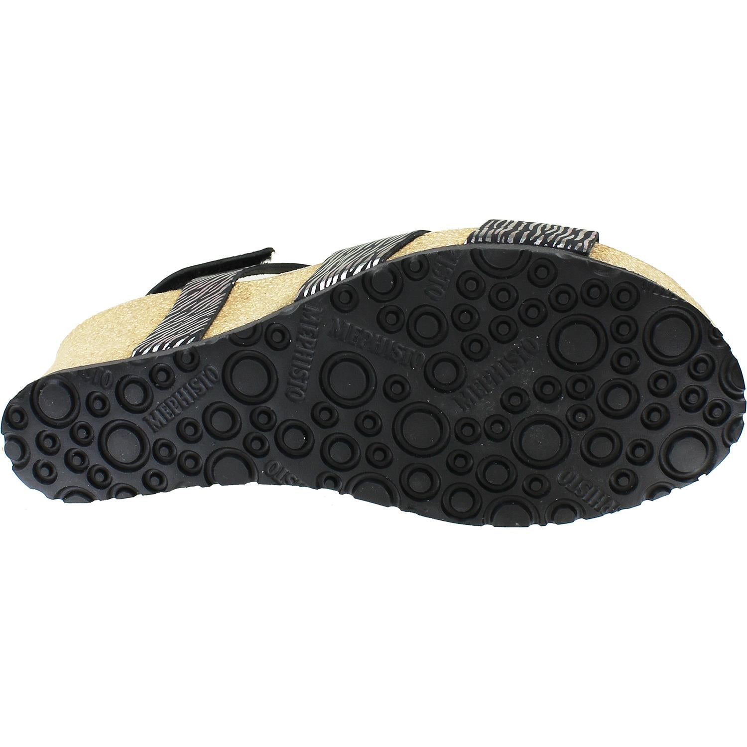 Mephisto Lyla Women's Wedge Heel Sandals Black Zebra Leather