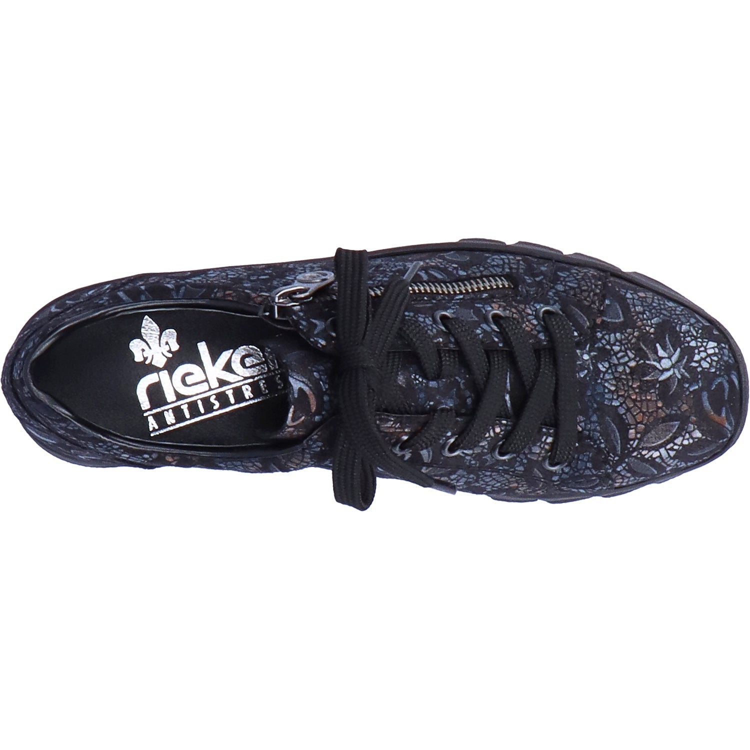 Rieker N3302-90 Doris 02 Women's Walking Sneakers Rose Black Synthetic
