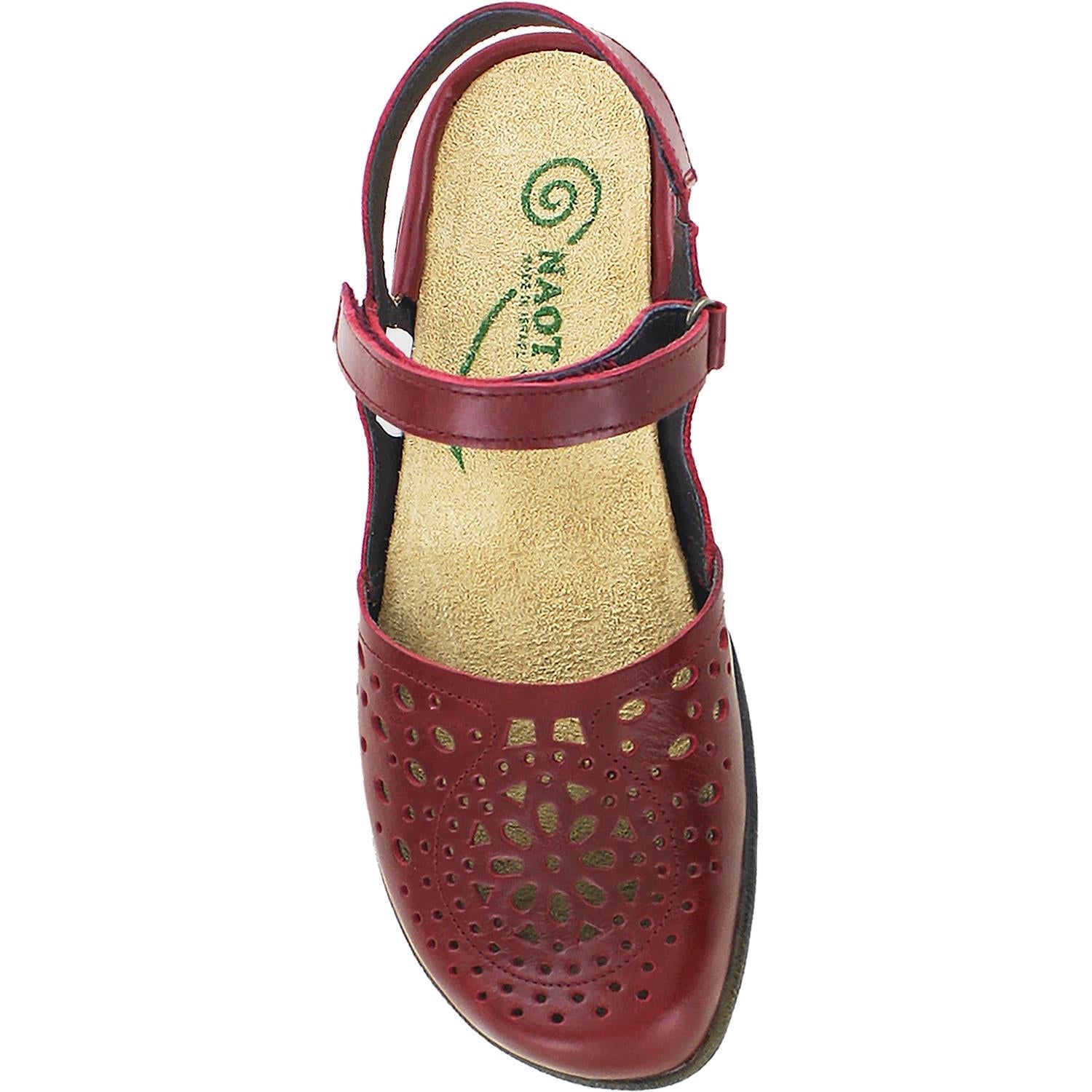 Naot Arataki Women's Slingback Shoes Rumba Red Leather