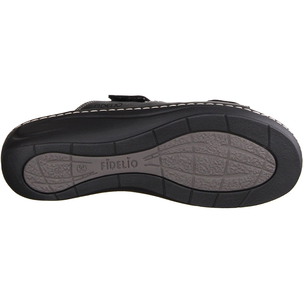 Fidelio 43-4103 Linz 2 Women's Slide Sandals Black Leather