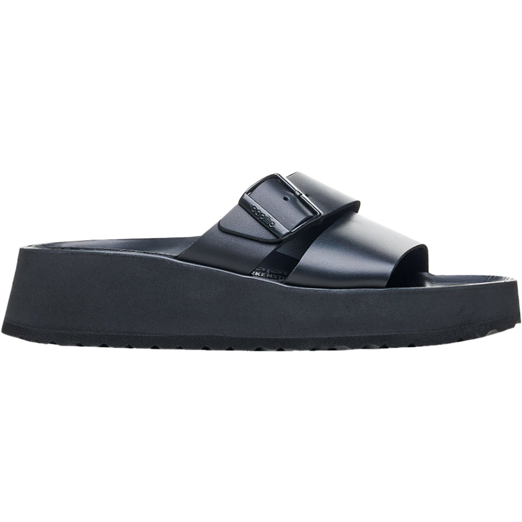 Birkenstock Papillio Almina Women's Wedge Heel Sandals Black Leather