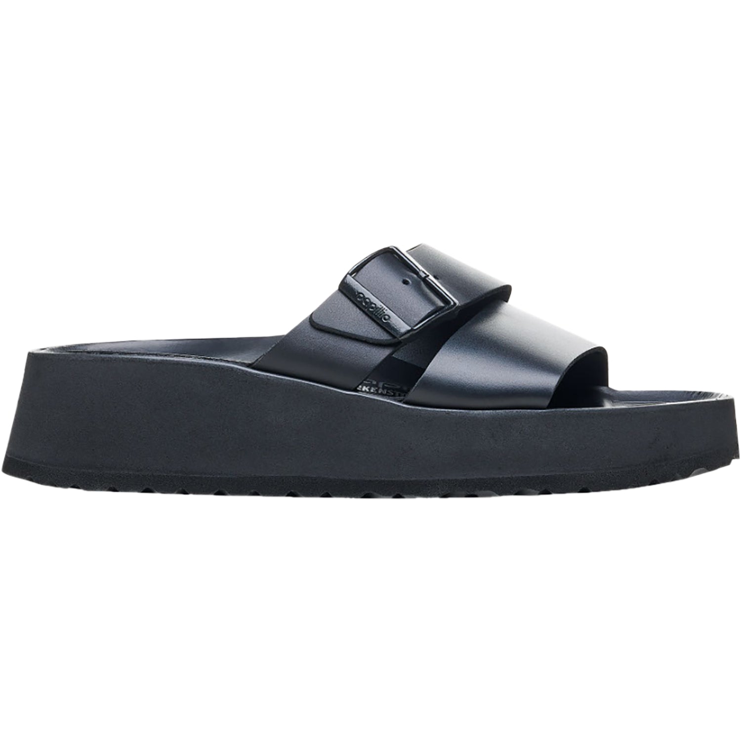 Birkenstock Papillio Almina Women's Wedge Heel Sandals Black Leather