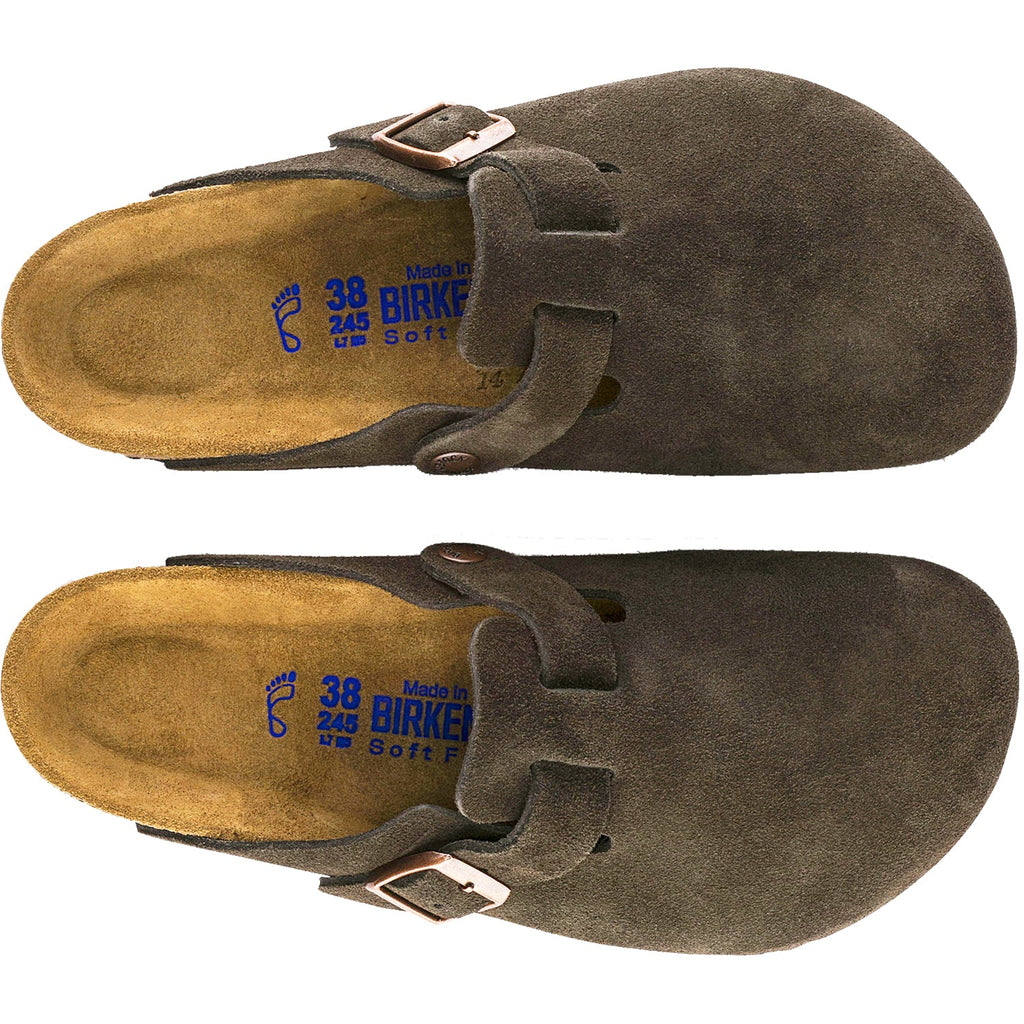 Birkenstock Boston Soft Footbed Unisex Clogs Mocha Suede