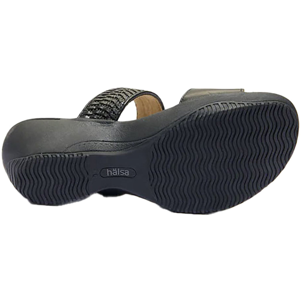Women's Halsa Delilah Black Embossed Leather