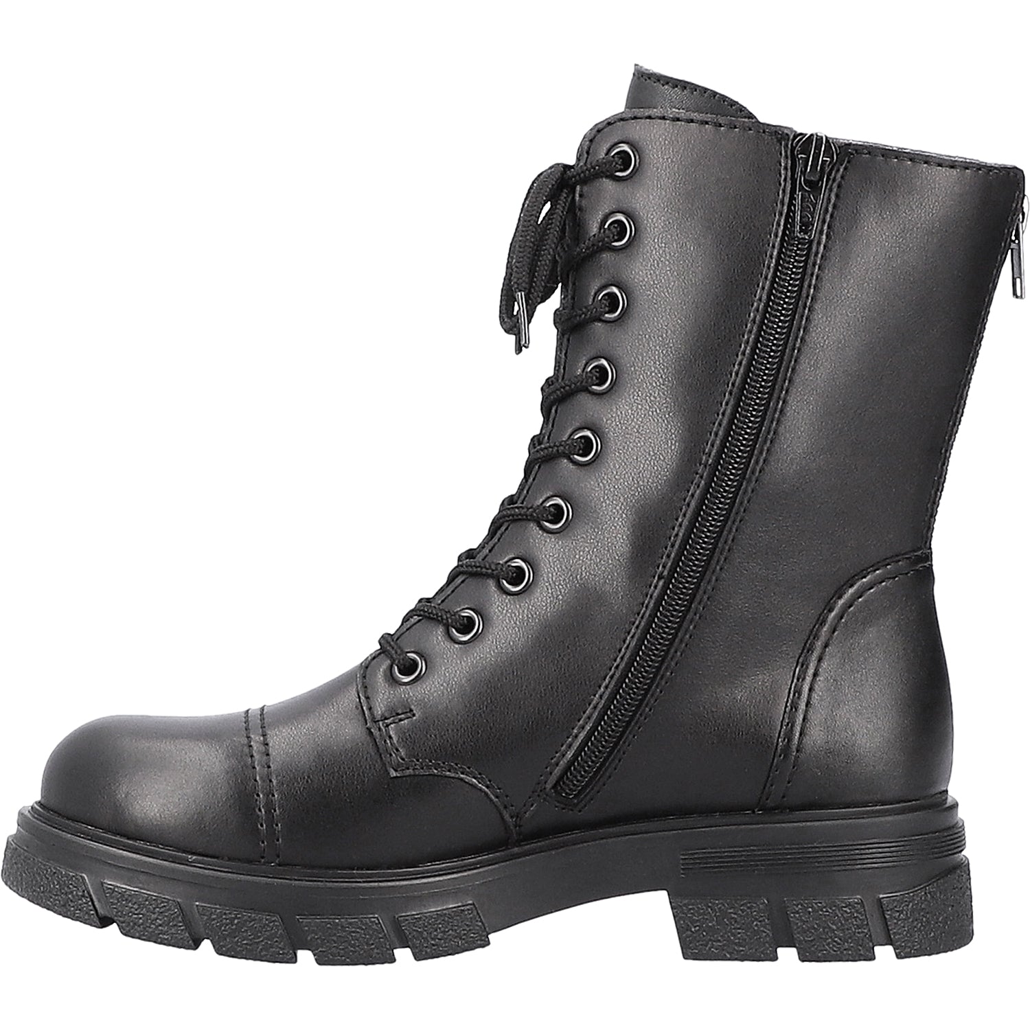 Rieker Z9107-00 Tora 07 Women's Combat Boots Black Leather
