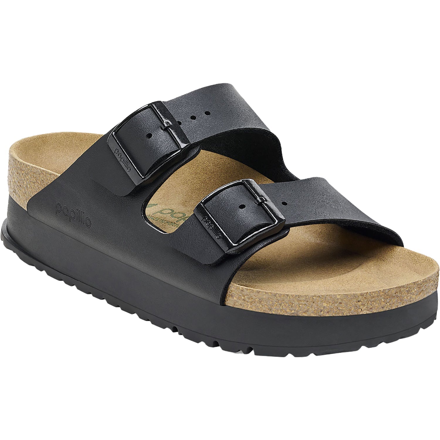 Birkenstock Arizona Flex Platform Women's Sandals Black Birko-Flor