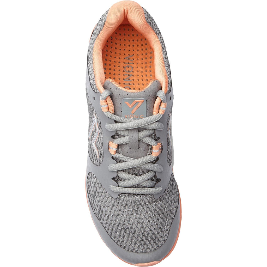 Vionic Elation 10 Women's Walking Shoes Grey/Coral Synthetic Mesh