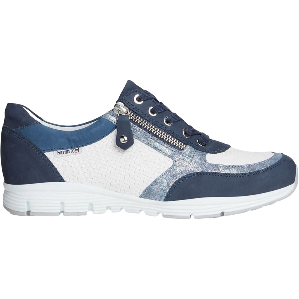Mephisto Ylona Women's Sporty Lace Up Shoes Jeans Blue
