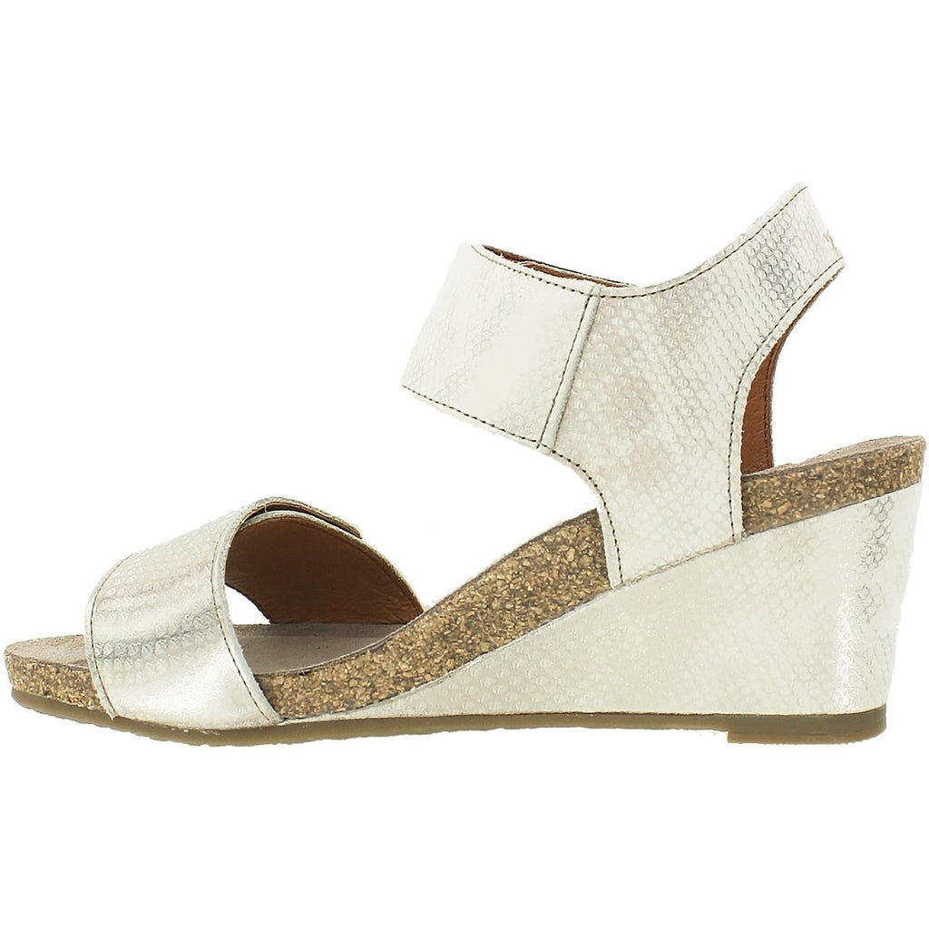 Taos Carousel 2 Women's Wedge Heel Sandals Silver Leather