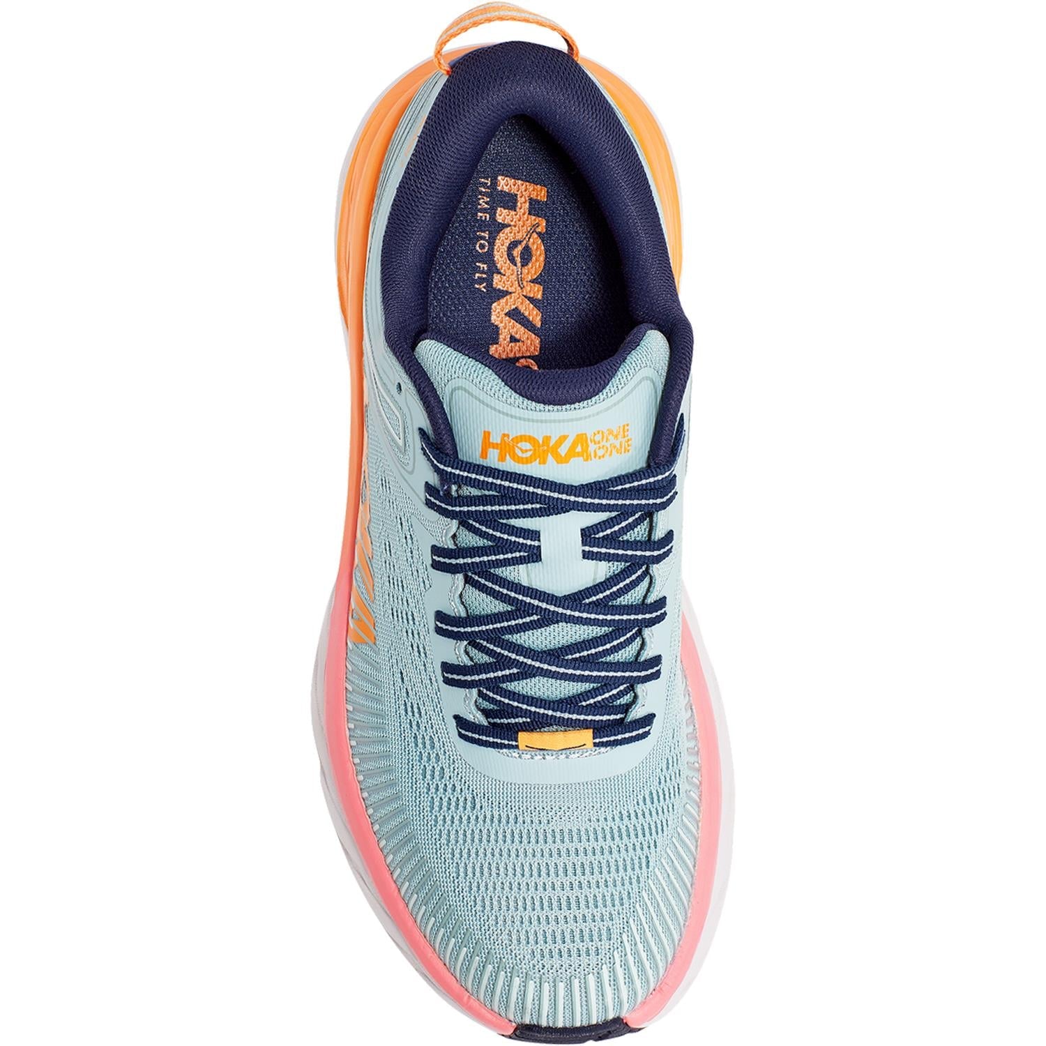 Hoka Bondi 7 Women's Running Shoes Blue Haze/Black Iris Mesh