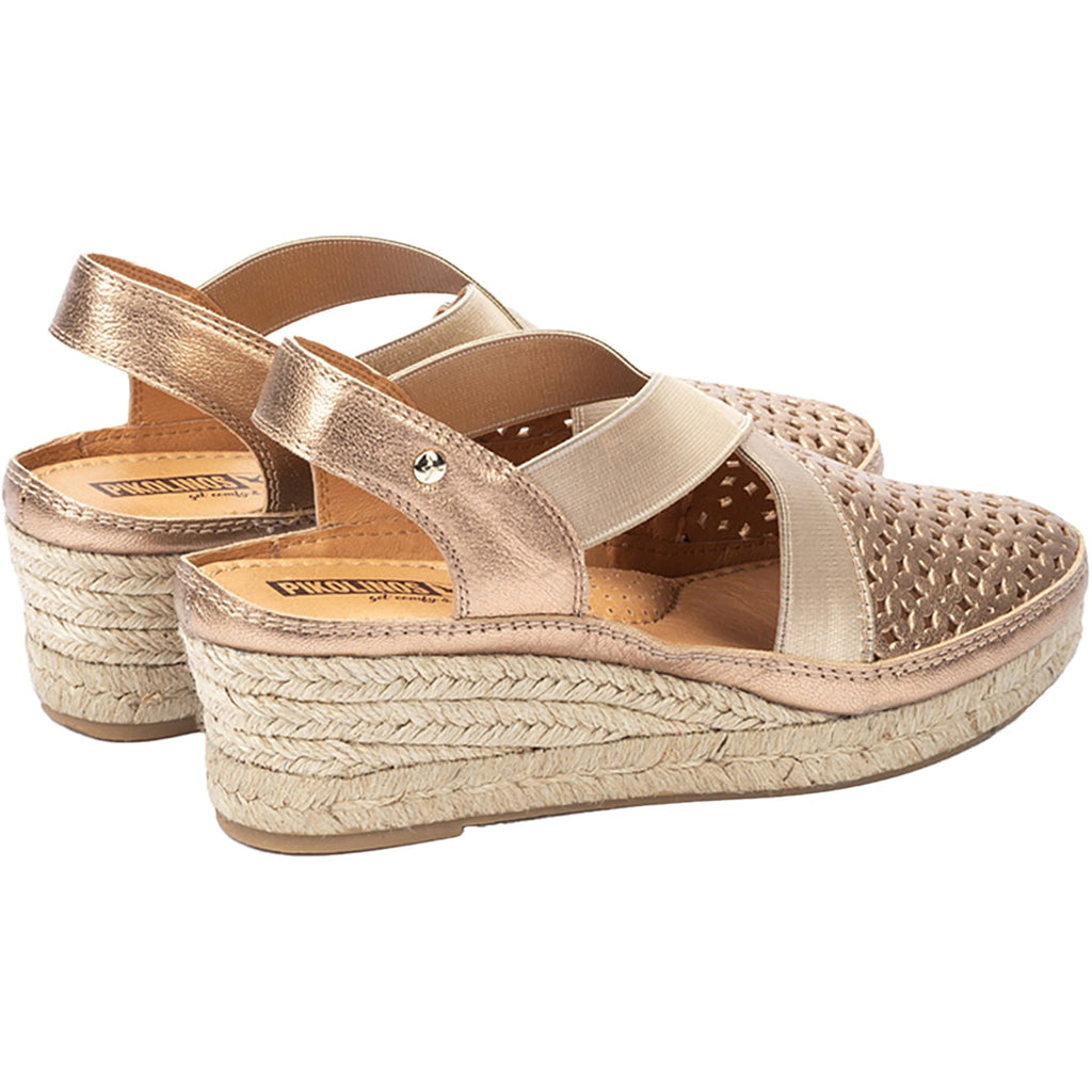 Pikolinos Benidorm W4A-1546CL Women's Wedge Sandals Champagne
