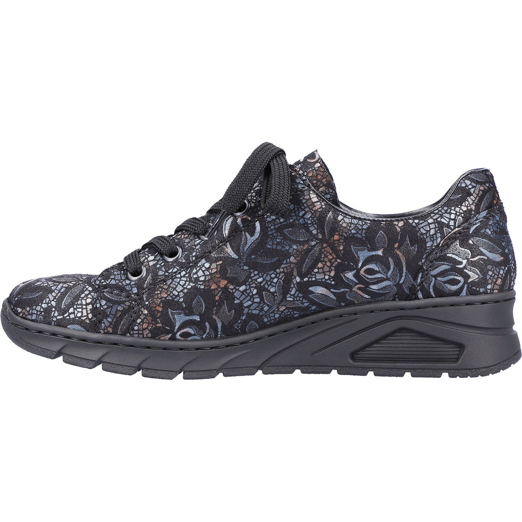 Rieker N3302-90 Doris 02 Women's Walking Sneakers Rose Black Synthetic