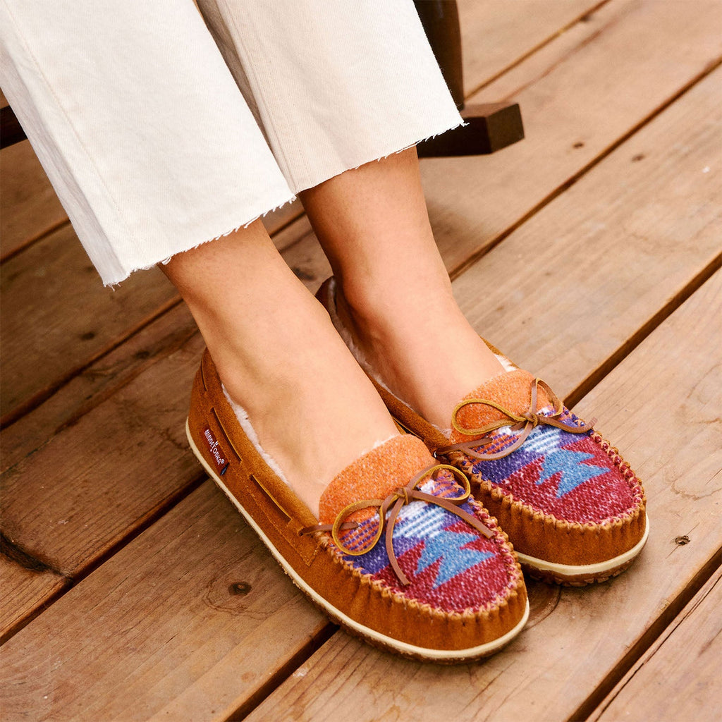 Minnetonka Tilia Women's Slippers Brown Multi Suede