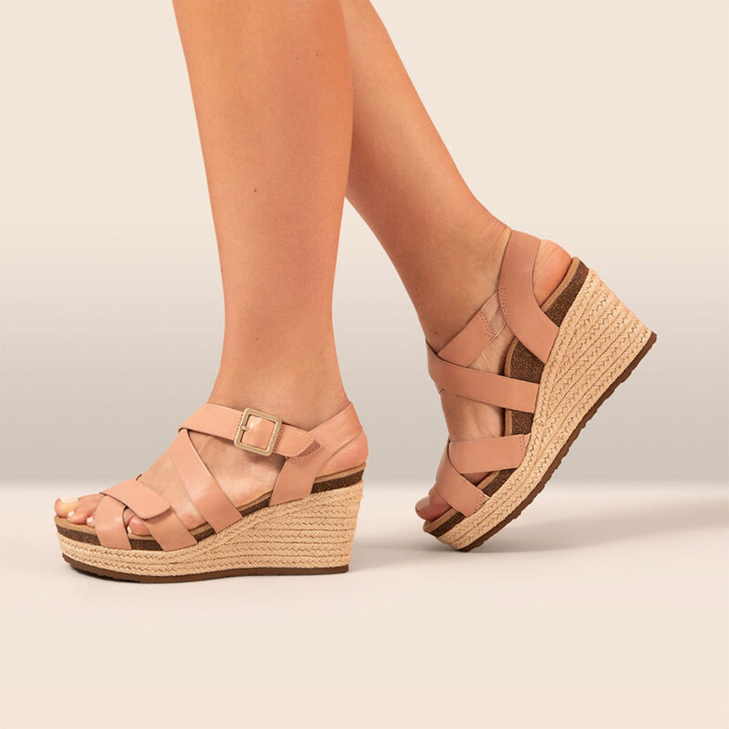 Aetrex Anna Women's Wedge Sandals Rose