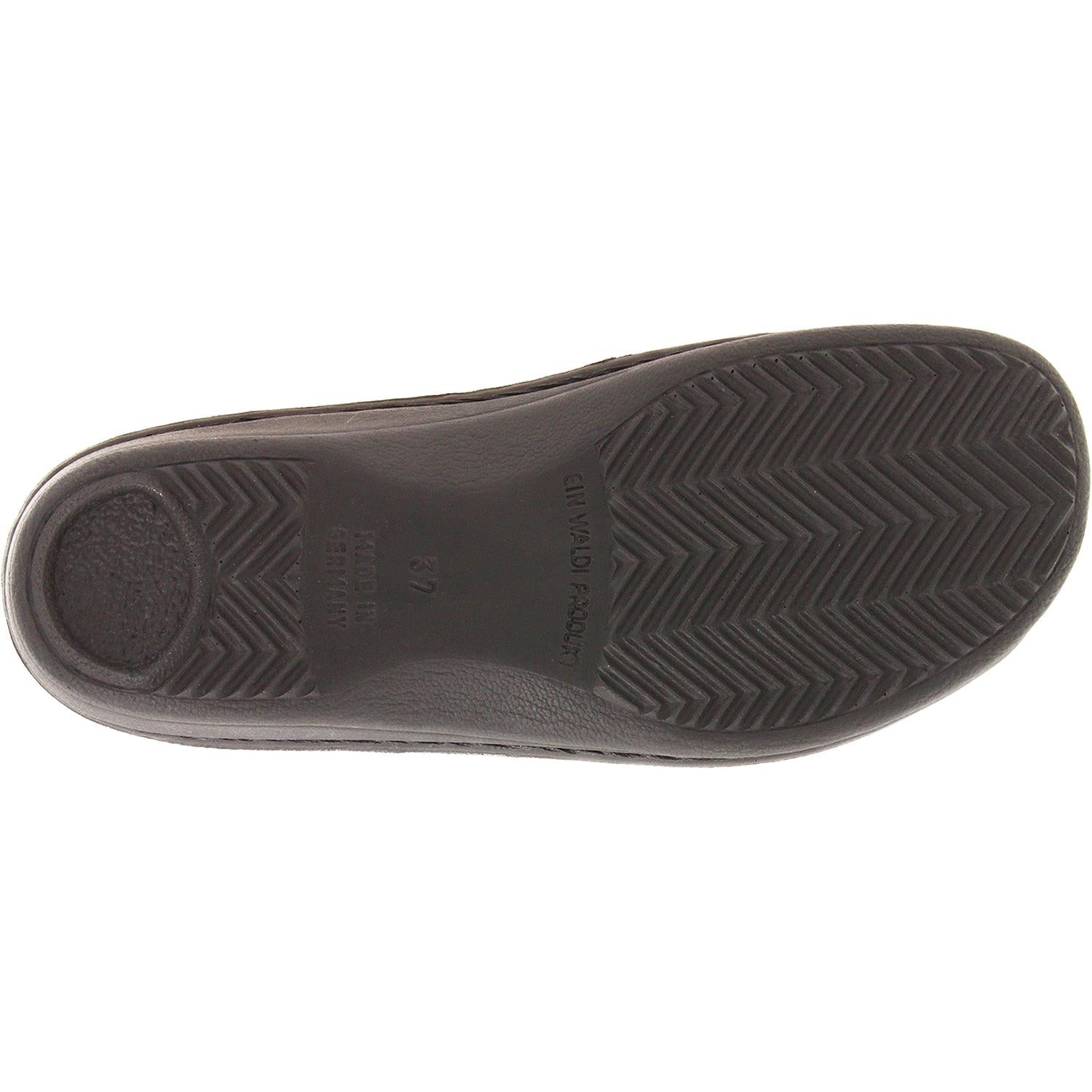 Finn Comfort Newport Women's Slip On Shoes Black Nappa Leather