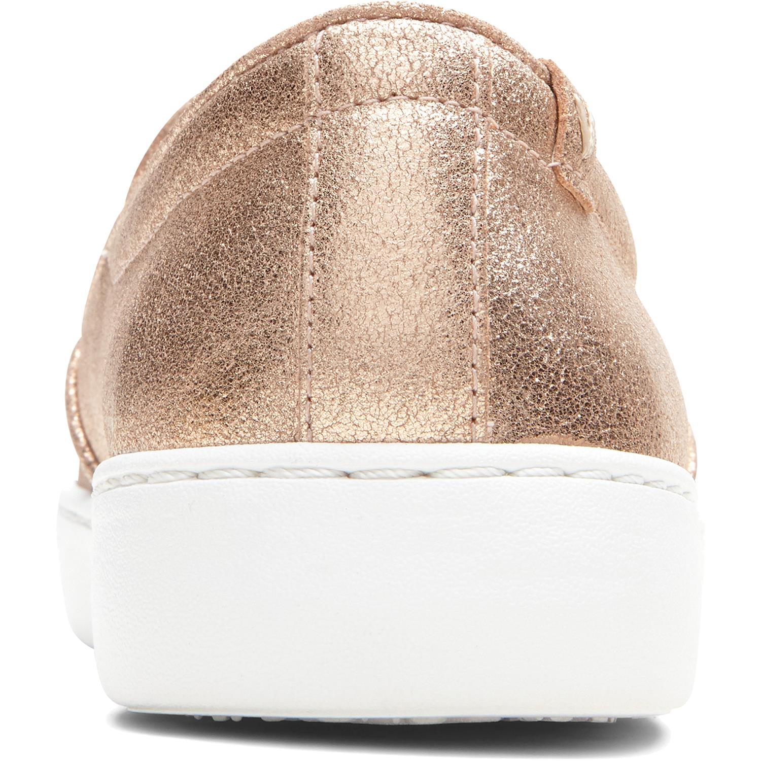 Vionic Avery Pro Non-Slip Women's Slip On Shoes Rose Gold Metallic Suede