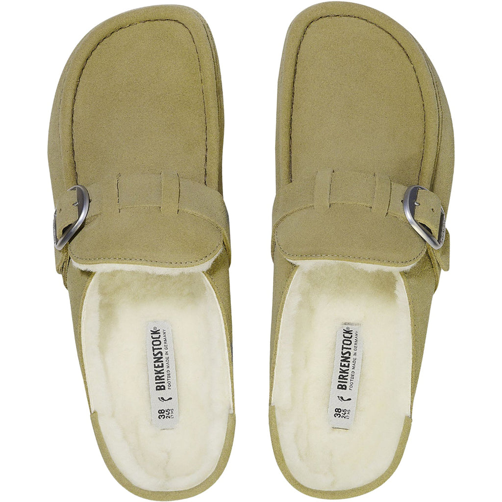 Birkenstock Buckley Shearling Women's Clogs Slippers Taupe Suede
