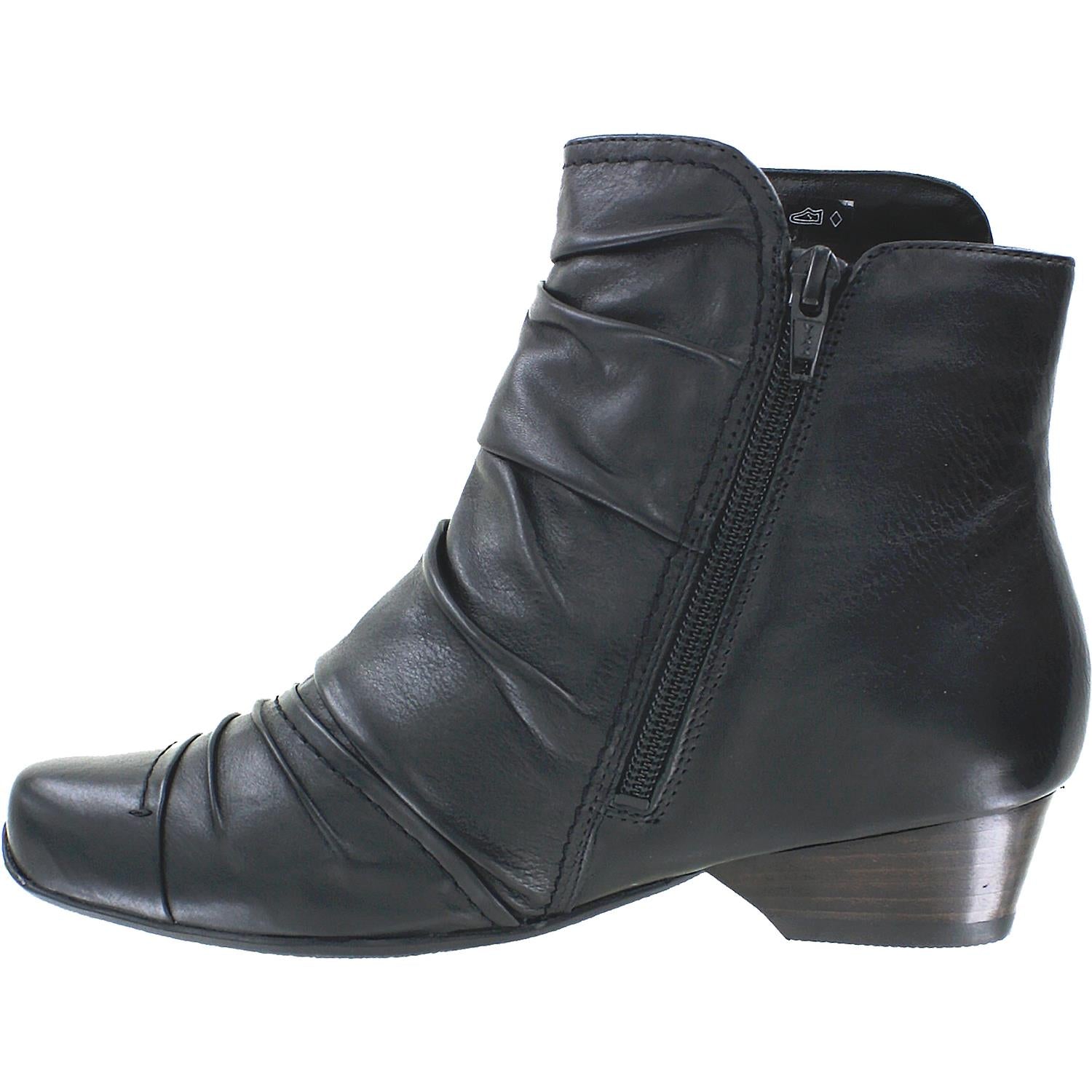 Ziera Crystal Women's Ankle Boots Black Leather