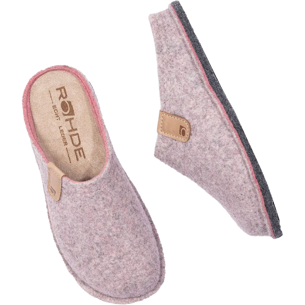ROHDE Lucca-D Women's Open Back Slippers Rose Synthetic