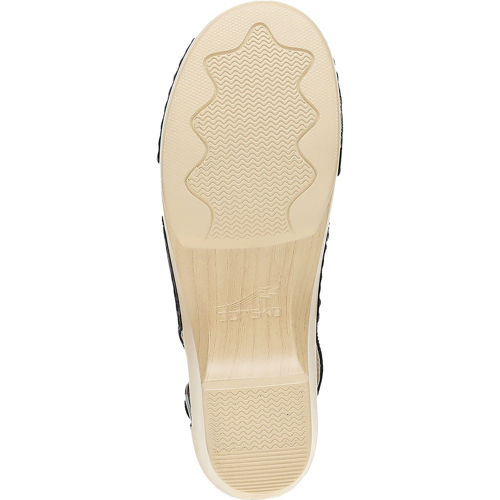 Dansko Sloane Women's Wedge Sandals Black Calf Leather