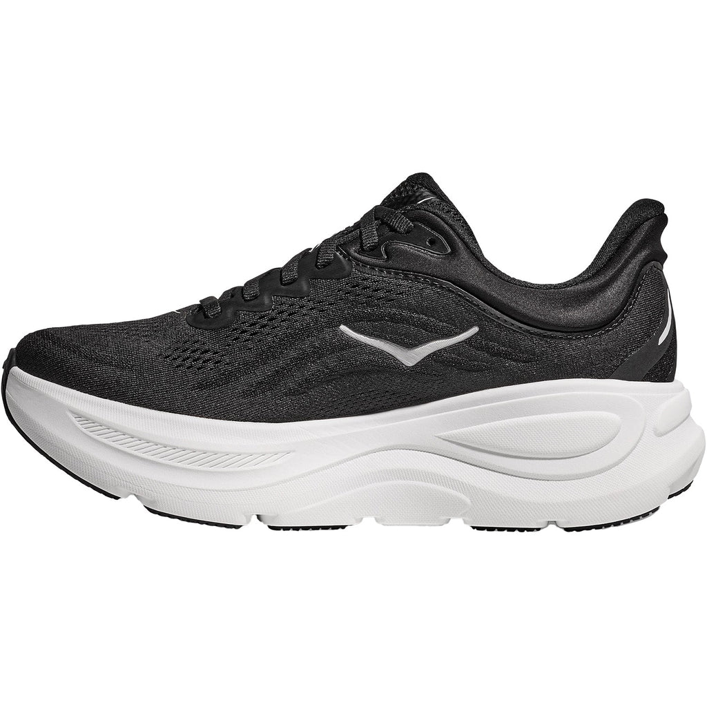 Hoka Bondi 9 (Neutral Support) Women's Athletic Shoes Black/White Mesh