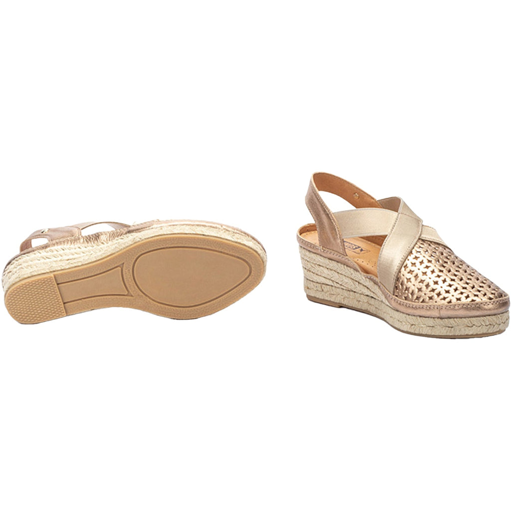 Pikolinos Benidorm W4A-1546CL Women's Wedge Sandals Champagne