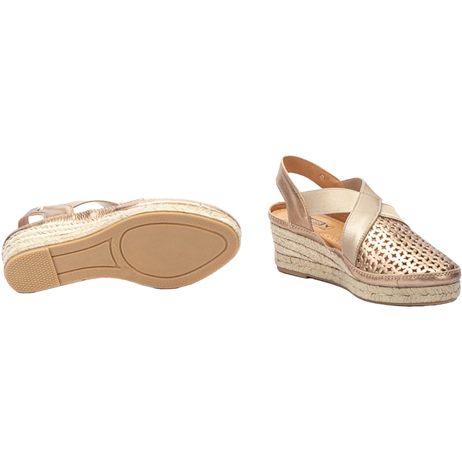 Pikolinos Benidorm W4A-1546CL Women's Wedge Sandals Champagne