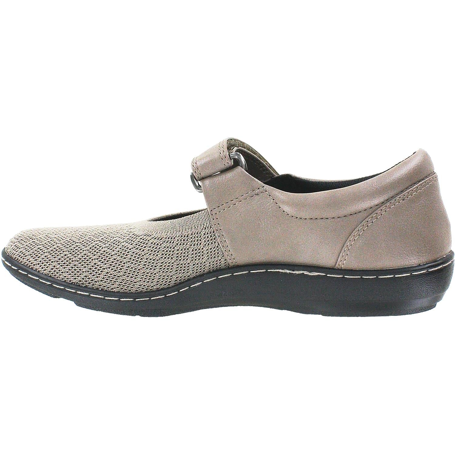 Aetrex Helen Knit Women's Mary Janes Taupe Grey Fabric