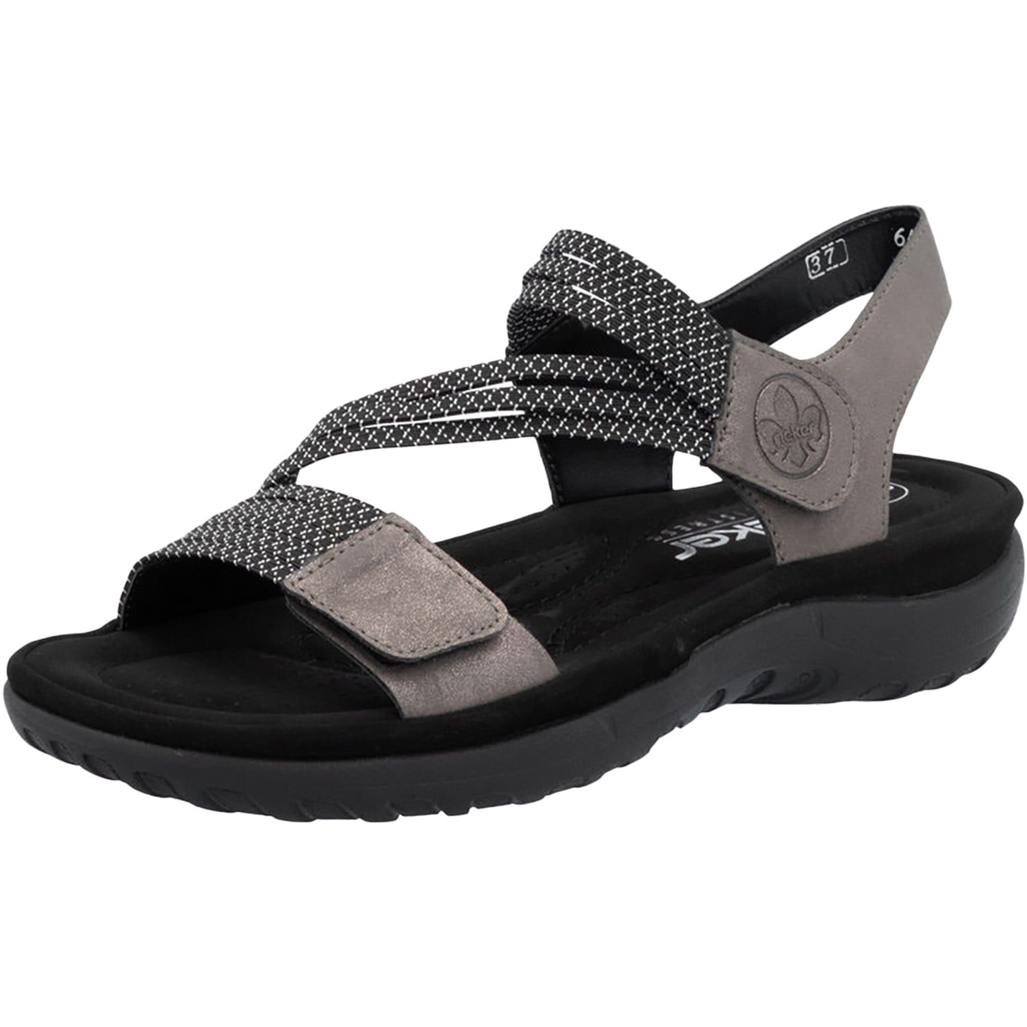Rieker 64870-42 Women's Sandals Mineral/Schwarz Synthetic