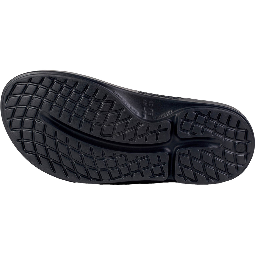 OOFOS OOahh Luxe Women's Recovery Slide Sandals Midnight Spectre Synthetic