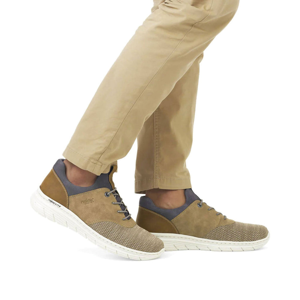 Rieker 13150-64 Men's Slip Ons Kiesel/Fango/Nuss/Rauch Synthetic