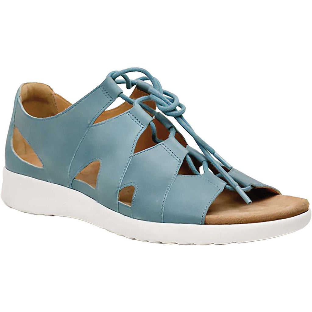 Ziera Barnett Women's Lace Up Shoes Sandals Blue/White Leather