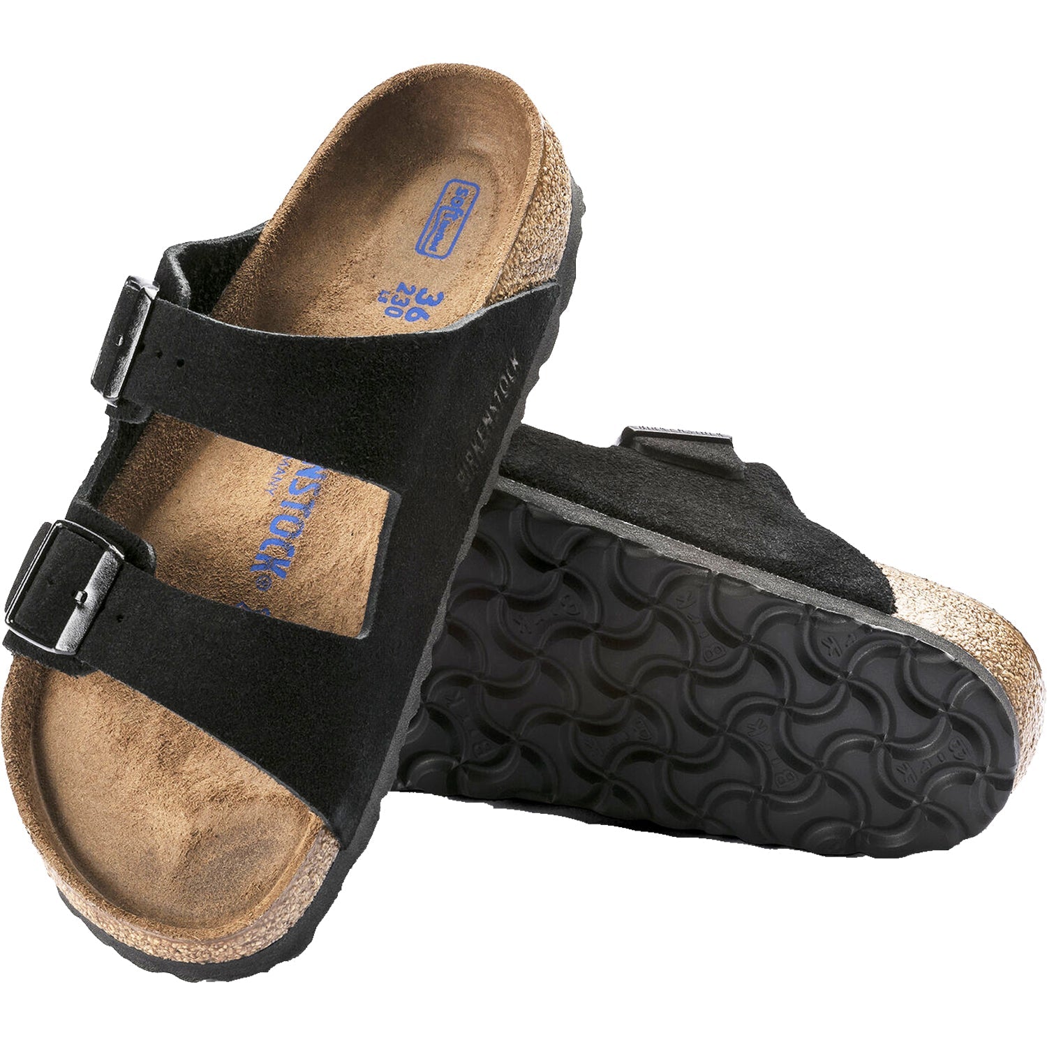 Birkenstock Arizona Soft Footbed Women's Sandals Black Suede