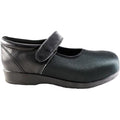 Pedors Mary Jane 500 Women's Diabetic Orthopedic Shoes Black Leather/Stretch