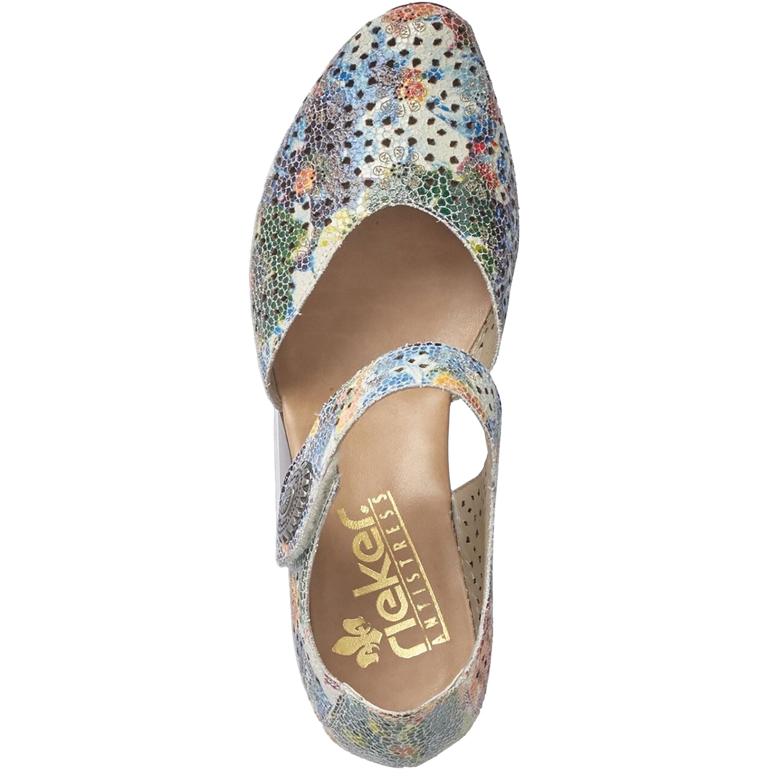 Rieker 43711-90 Mirjam 11 Women's Mary Janes Ice Multi Suede
